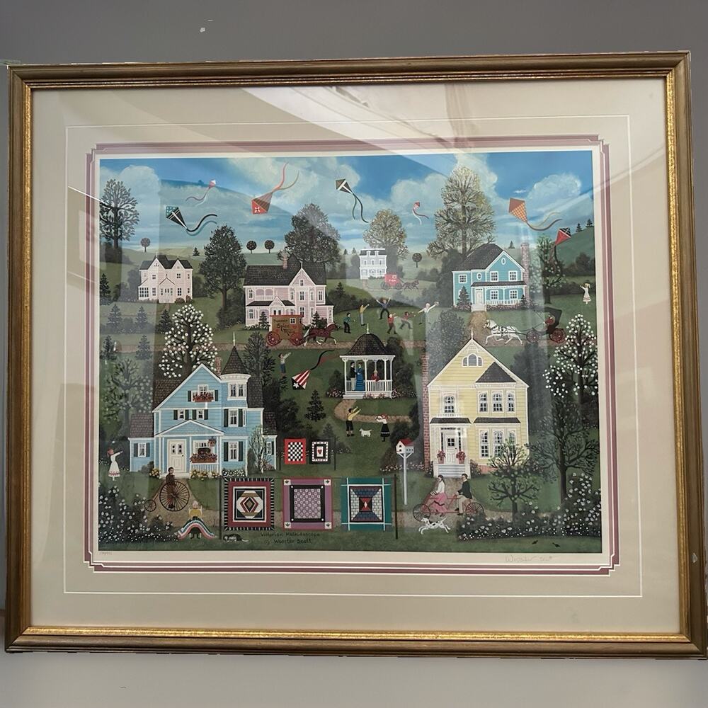 Jane Wooster Scott "Victorian Kaleidoscope" Pencil Signed #580 Museum Framed EUC